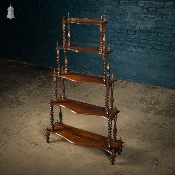 Whatnot Five-Tier , 19th C Rosewood