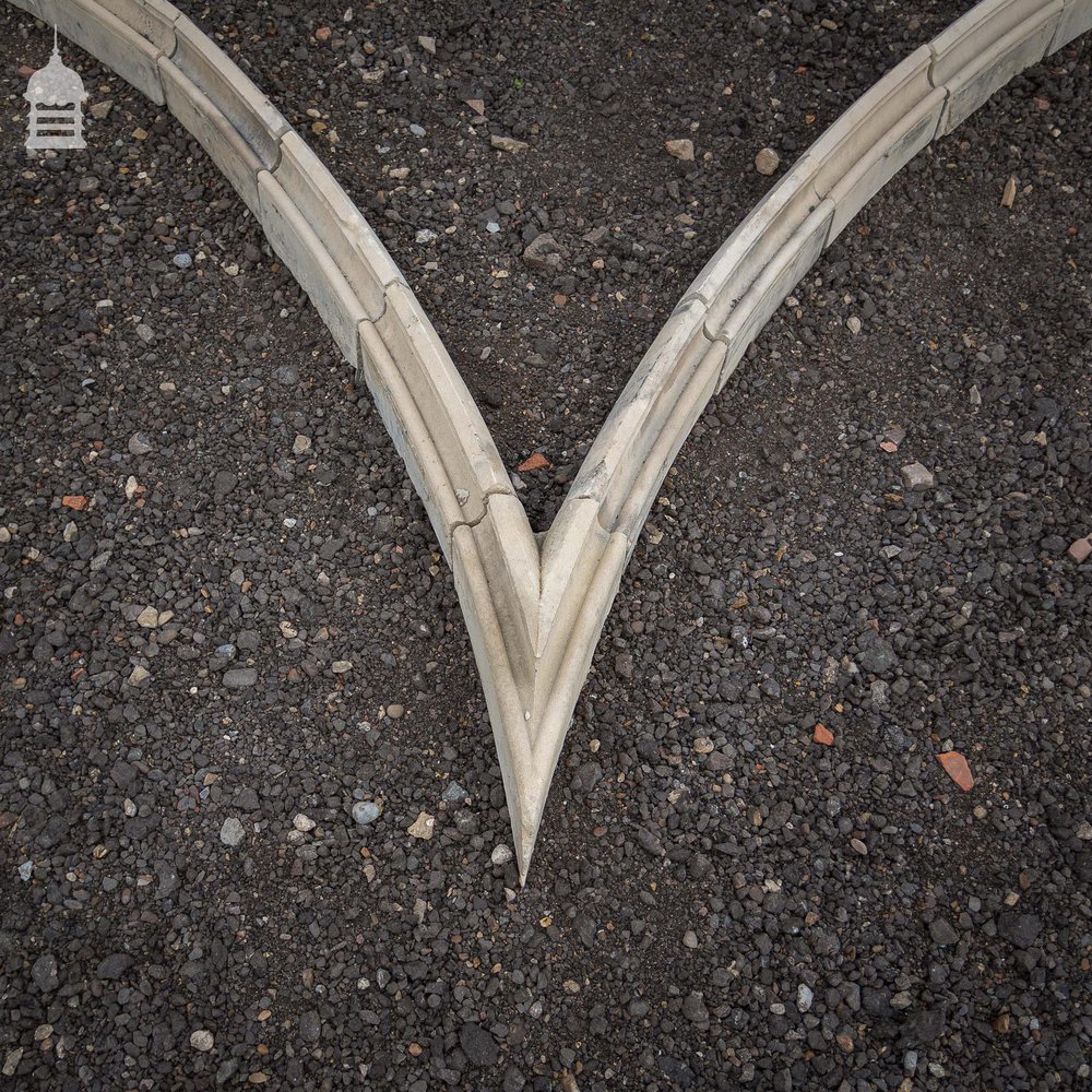 Set of 6 Carved Stone Archway Mouldings from a Church