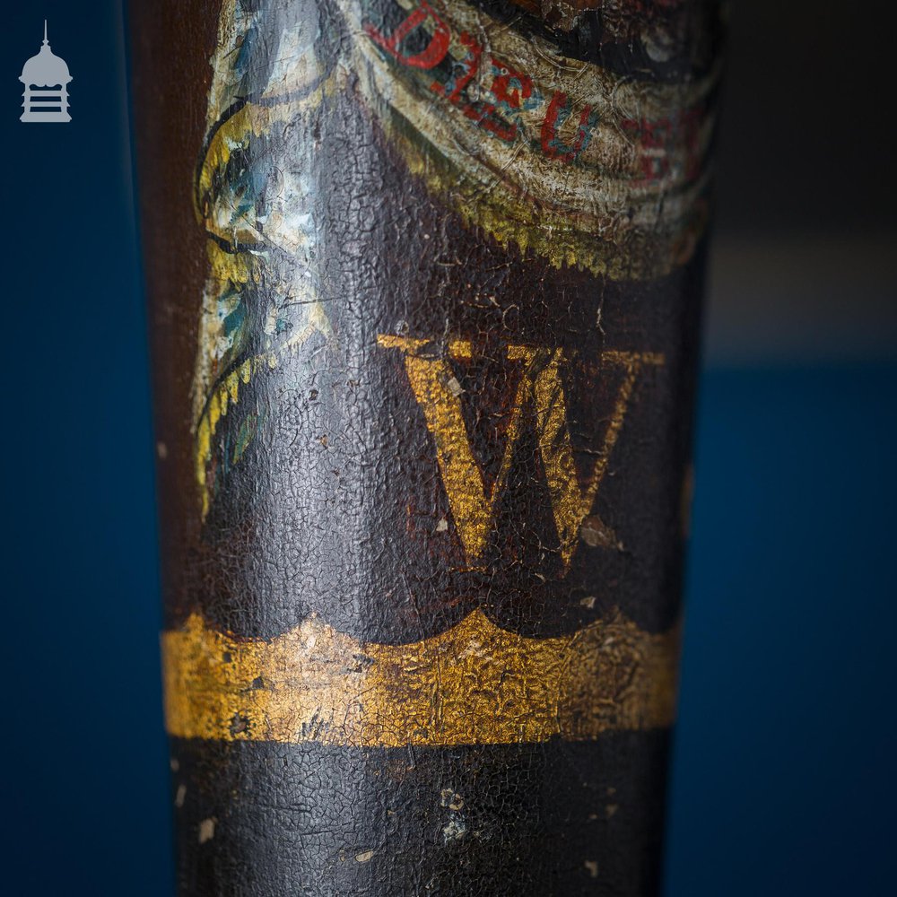 Rare Crested Black Georgian Truncheon with W.T Monogram