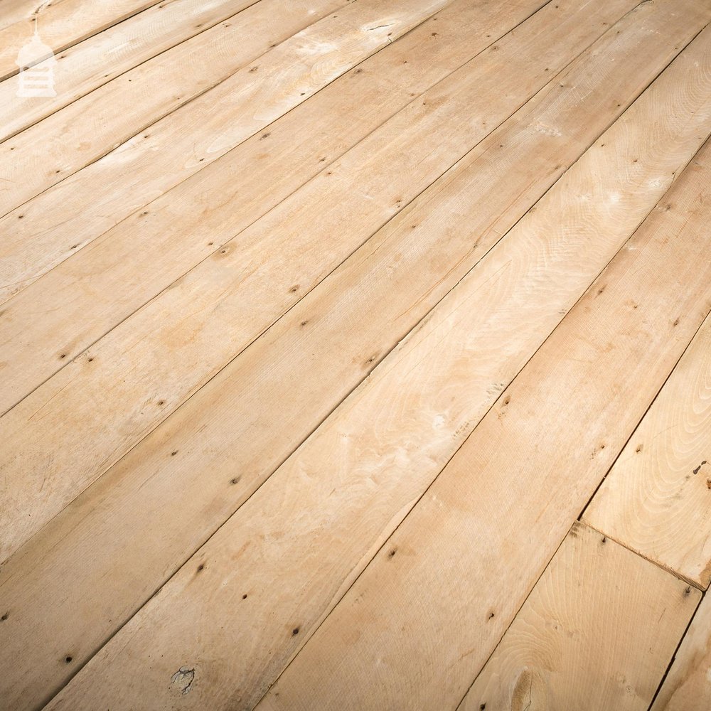 Batch of 10 Square Metres of 19th C Elm Floorboards Wall Cladding