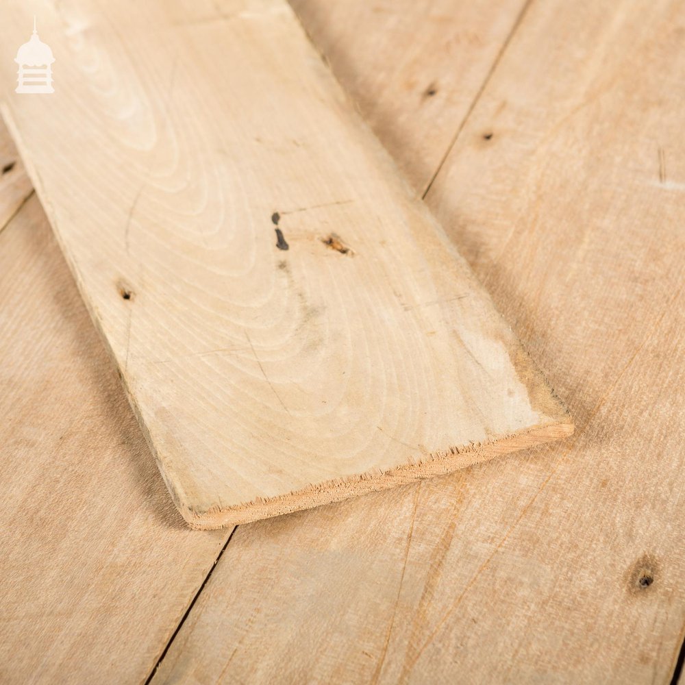 Batch of 10 Square Metres of 19th C Elm Floorboards Wall Cladding