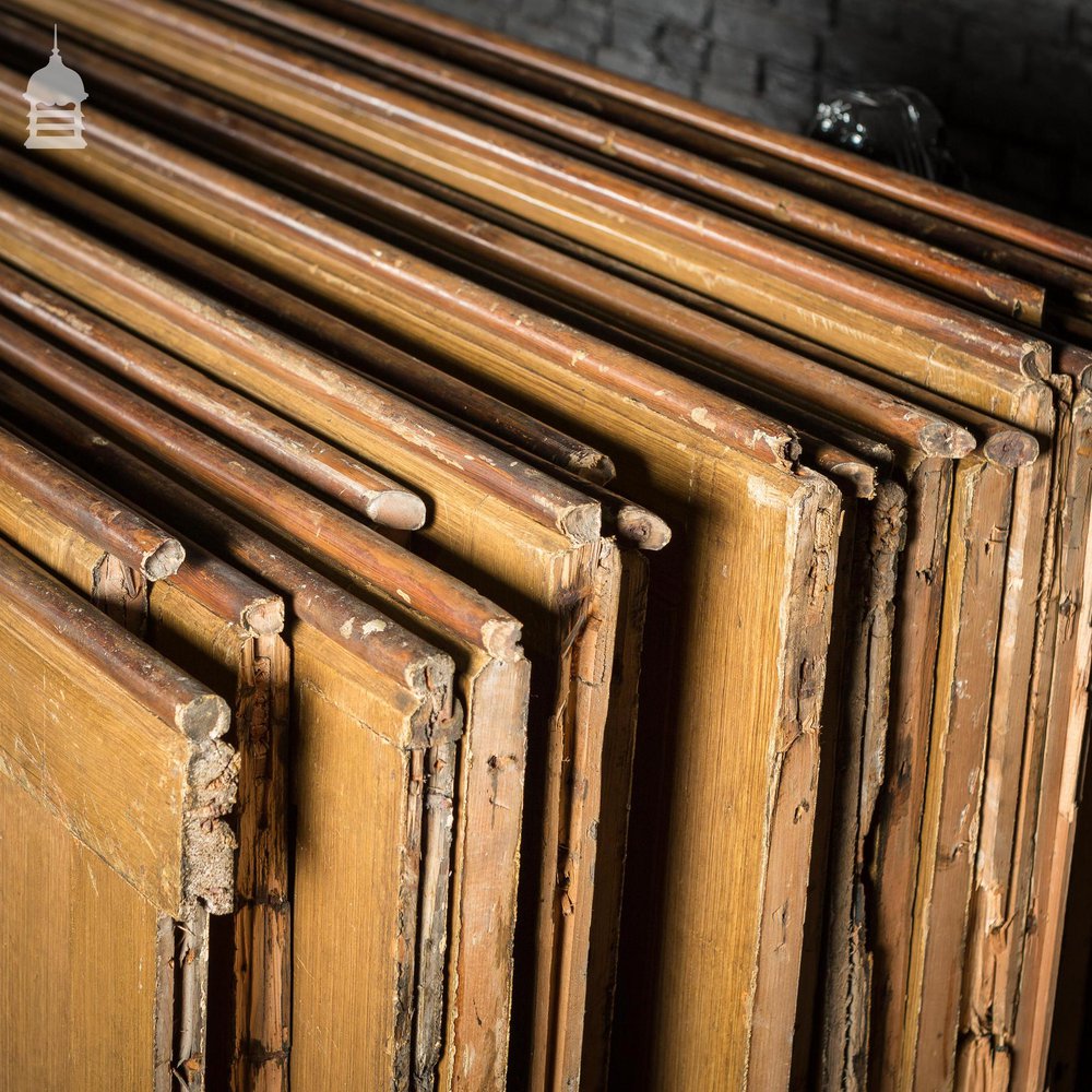 44 Metre Run of 19th C Grained Pine Panelling