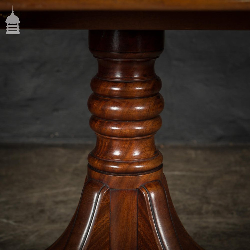 Regency Cuban Mahogany Flip Top Breakfast Table with Turned Pedestal