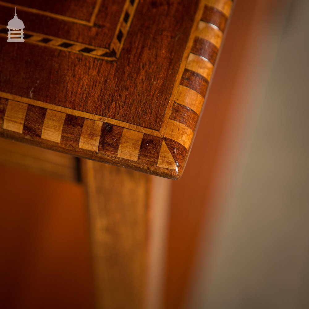 Fine Edwardian Inlaid Flame Mahogany Table