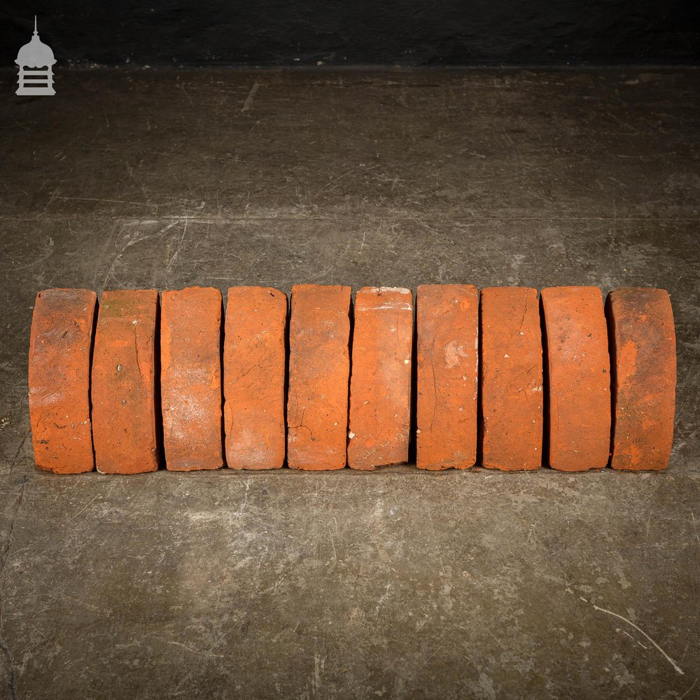 Batch of 79 Quarter Round Wall Coping Bricks Copings