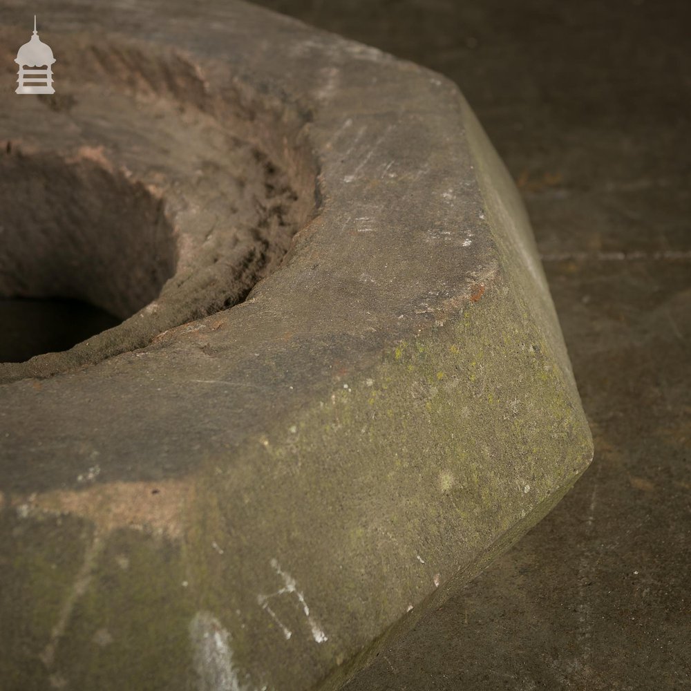 Pair of 19th C Octagonal Sandstone Plinth Bases