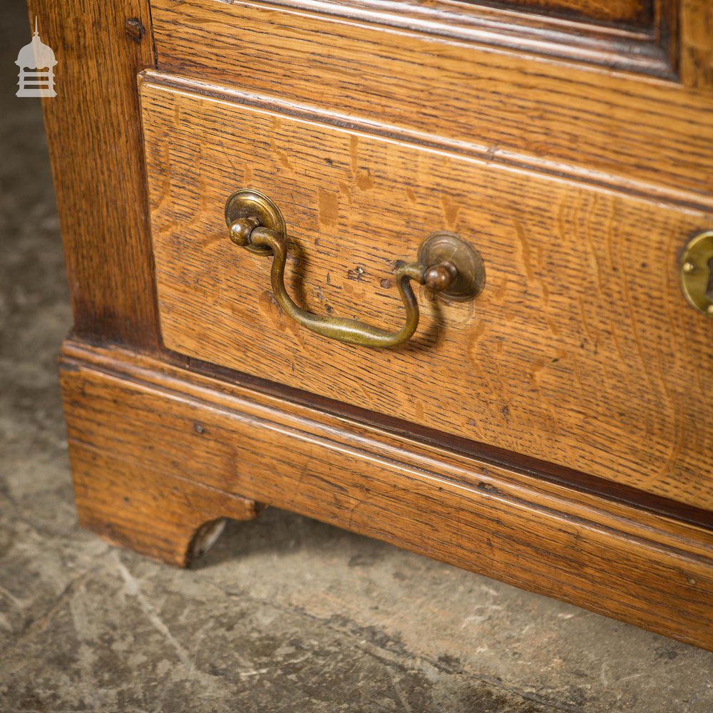 18th C Light Oak Blanket Box Coffer with Drawers