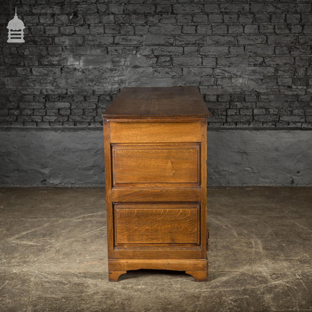 18th C Light Oak Blanket Box Coffer with Drawers