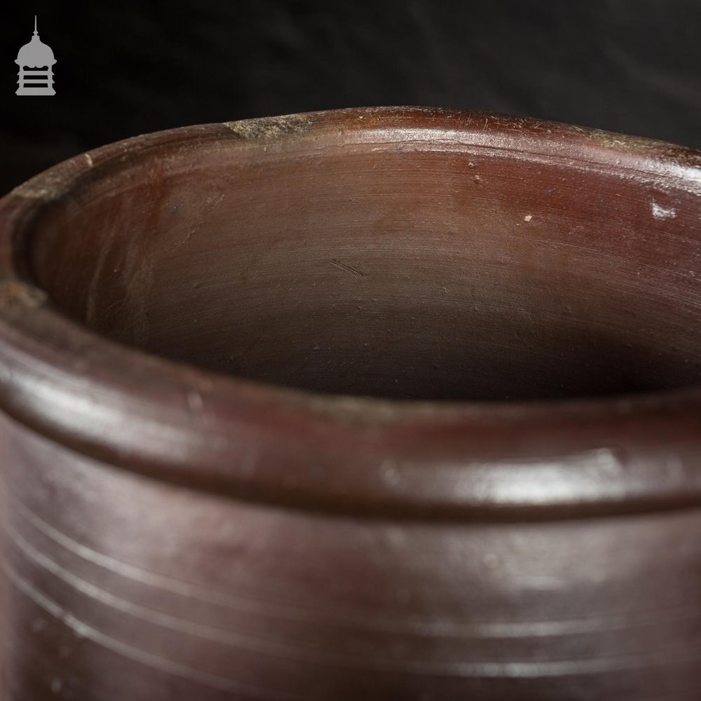 Large Victorian Salt Glazed Pot with Small Handles