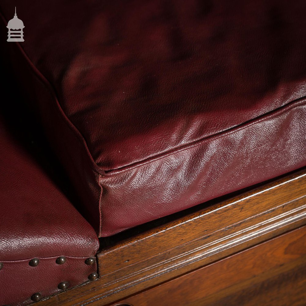 19th C Mahogany Therapists Couch with Drawers and Inset Handles