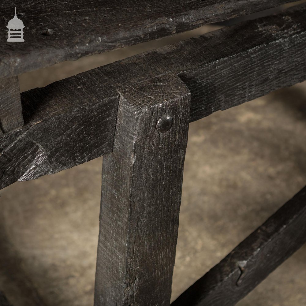 Blackened Elm Rustic Bygone Table