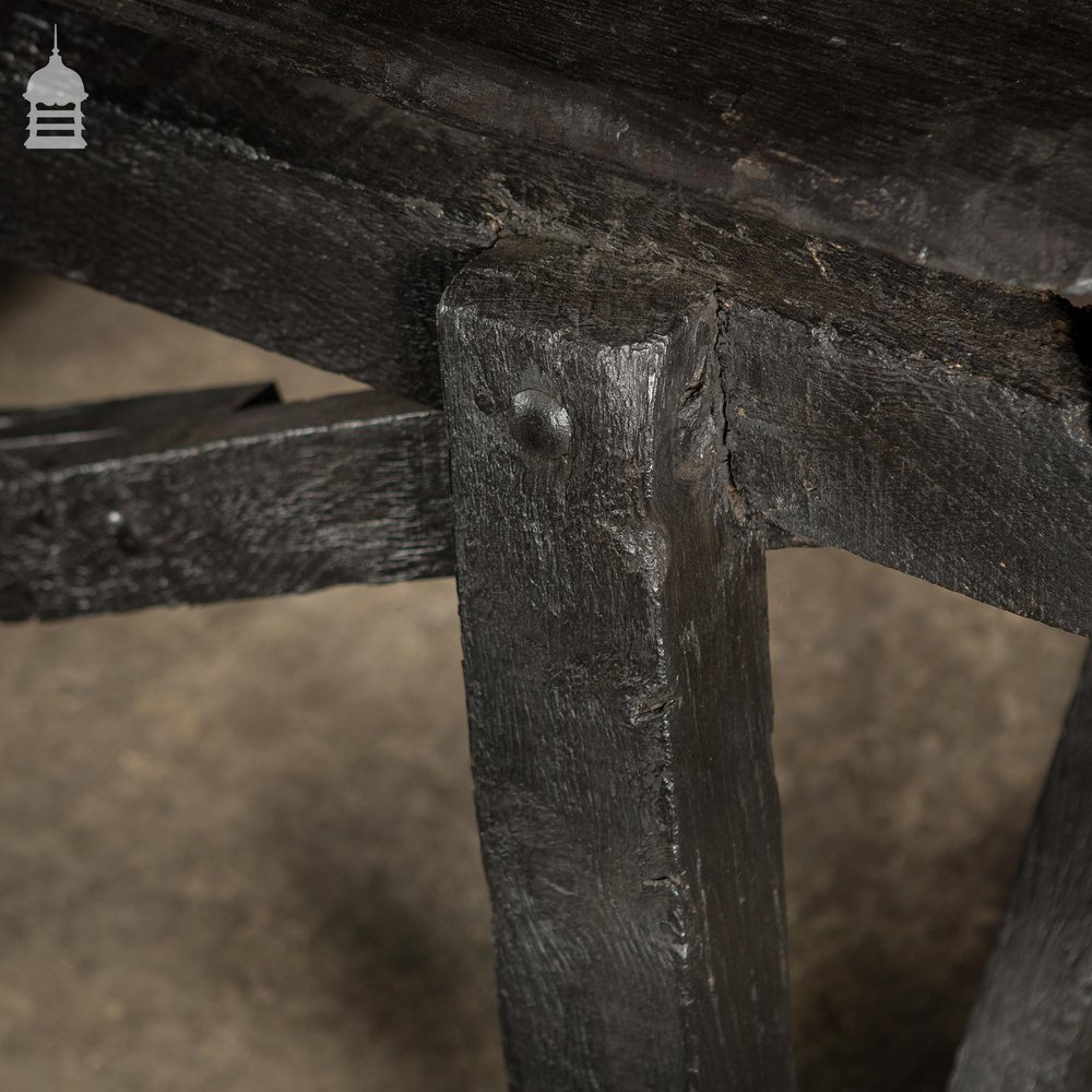 Blackened Elm Rustic Bygone Table