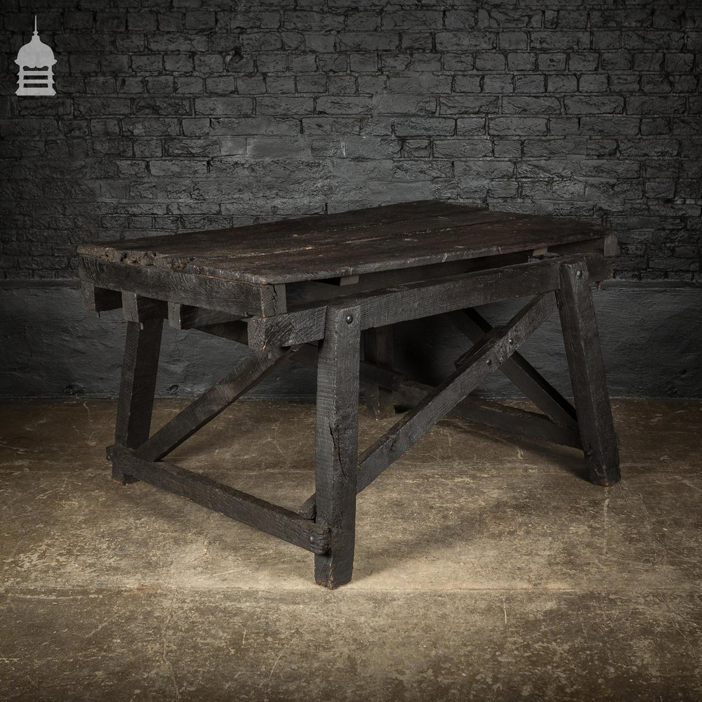 Blackened Elm Rustic Bygone Table