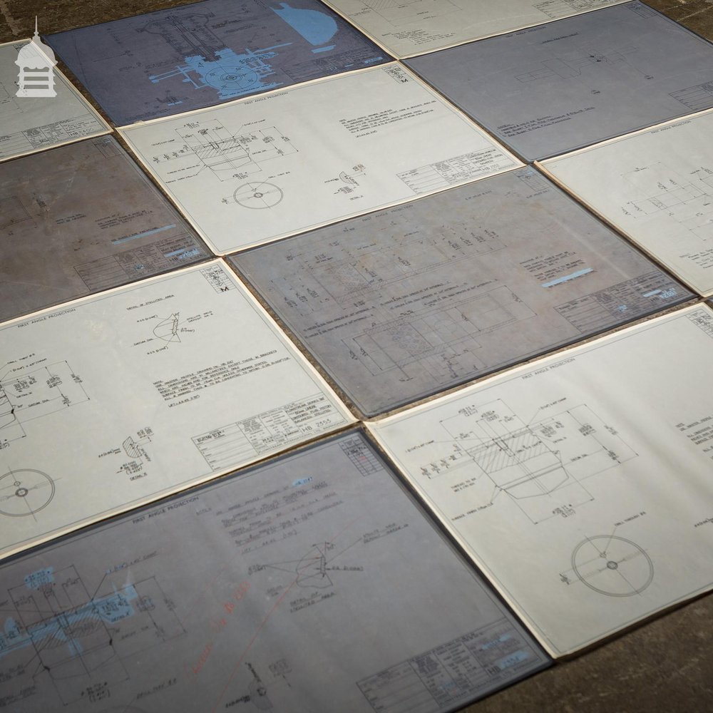 60 Pages of Vintage Industrial Drawings Plans Schematics