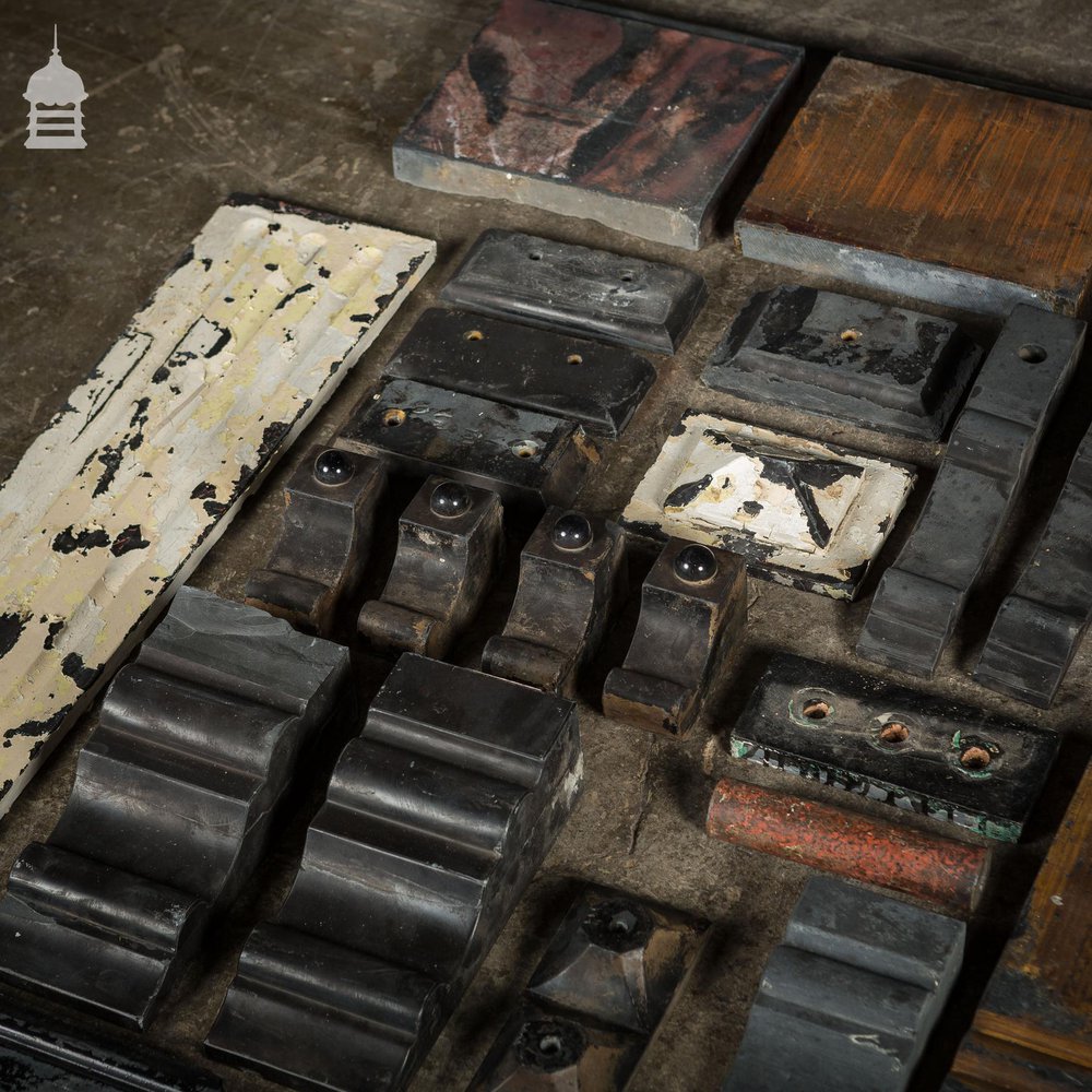 Assortment of Reclaimed Slate Fireplace Corbels and Parts