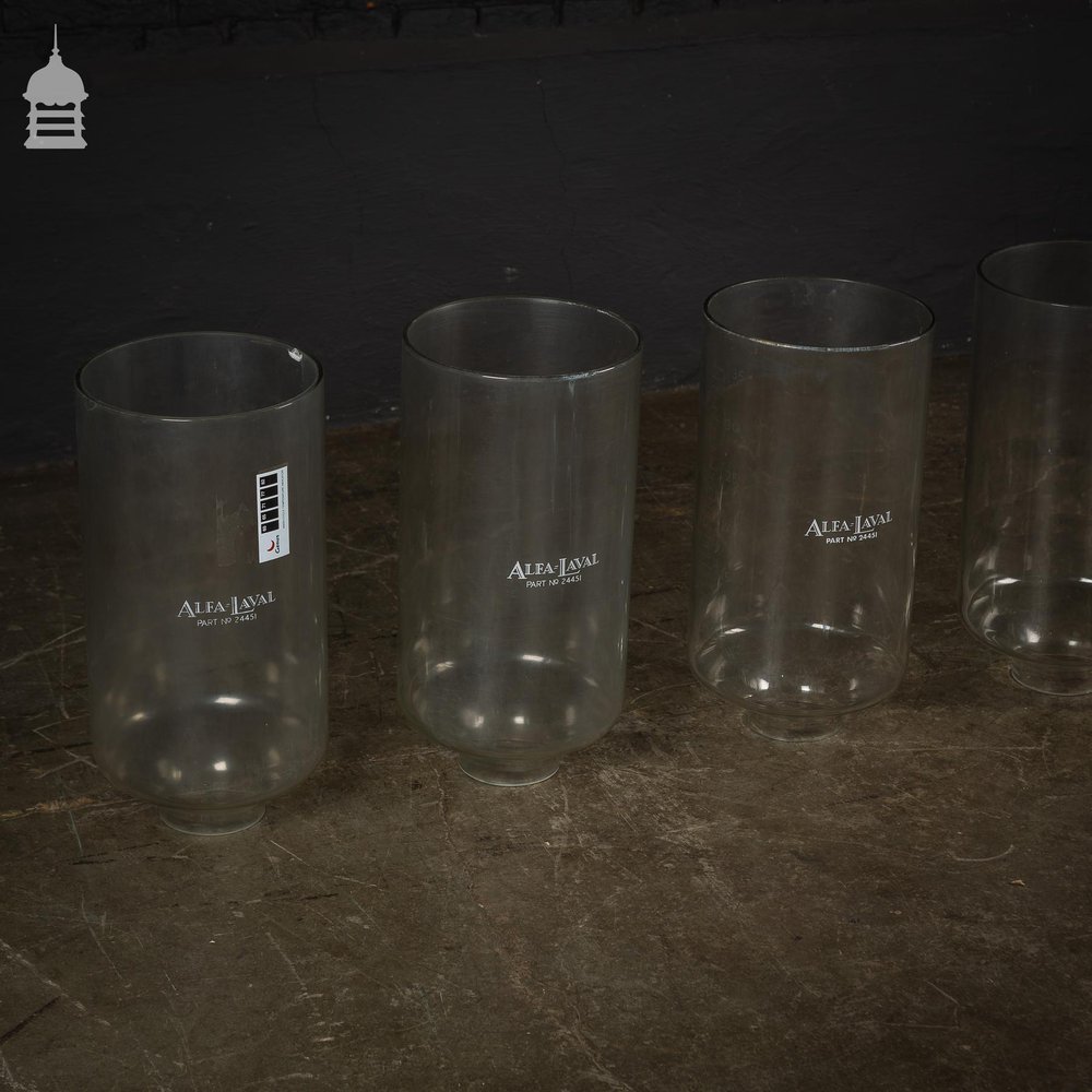 Set of 5 Vintage Industrial Glass Tubes Measuring Cylinders