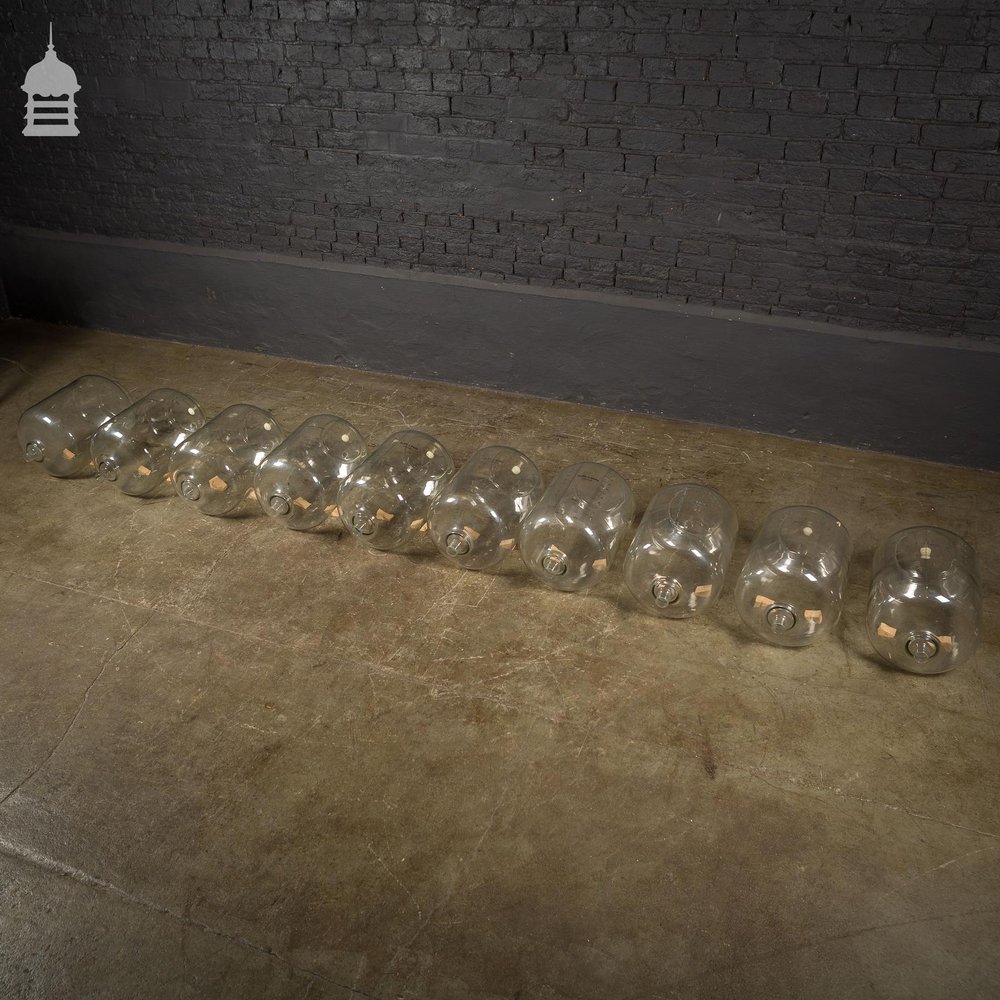 Set of 10 Industrial Glass Measuring Cylinders