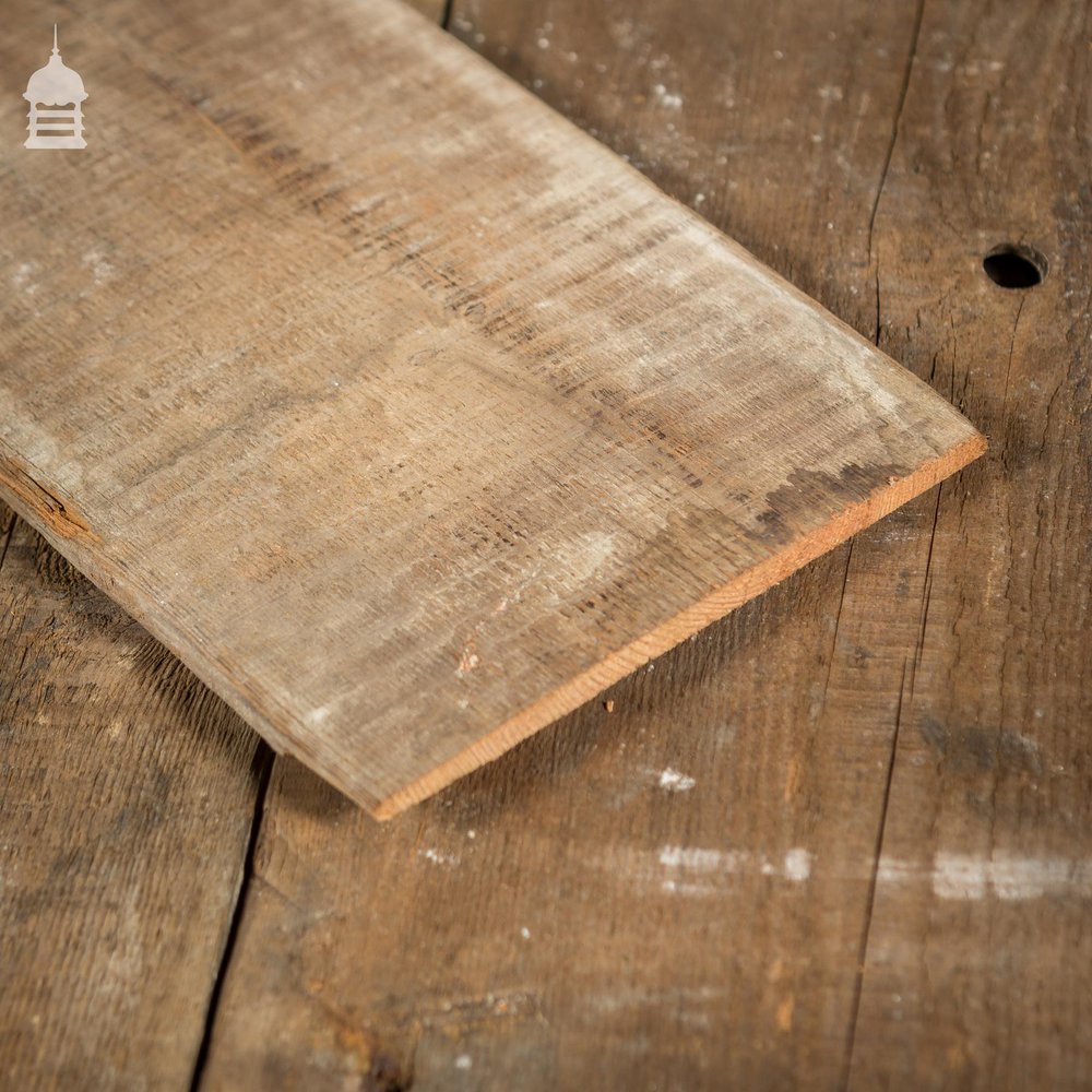 Batch of Approximately 80 Square Metres of Mixed Width Oxidised Pine Wall Cladding