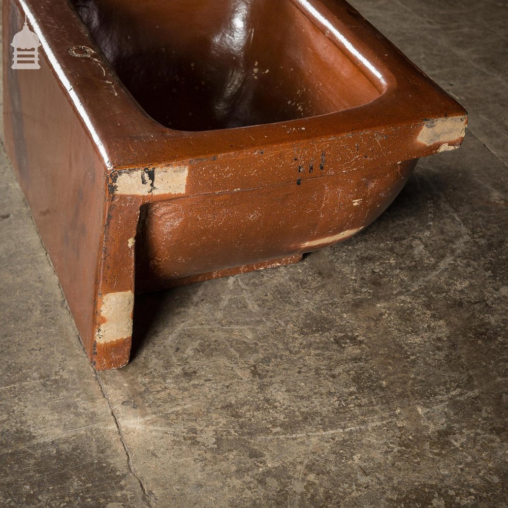 Large Victorian Salt Glaze Orange Peel Ceramic Trough Sink by Oats & Green LTD Halifax