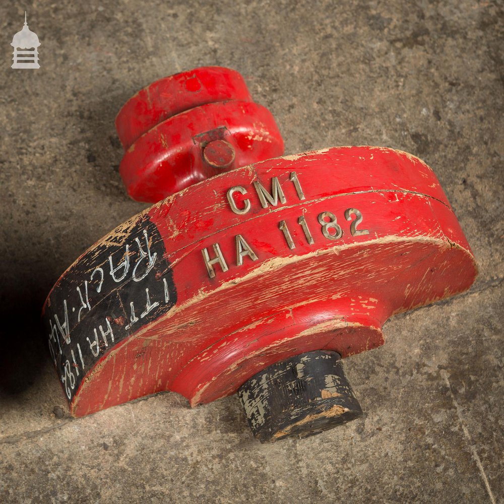 Pair of Red Industrial Factory Foundry Moulds