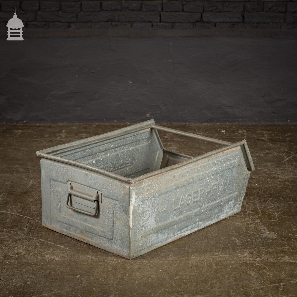 Industrial Galvanised Stackable Storage Bins Drawers