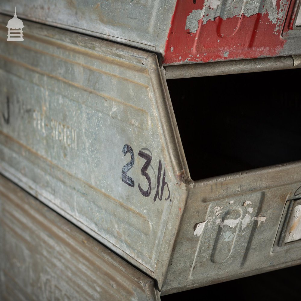 Industrial Galvanised Stackable Storage Bins Drawers