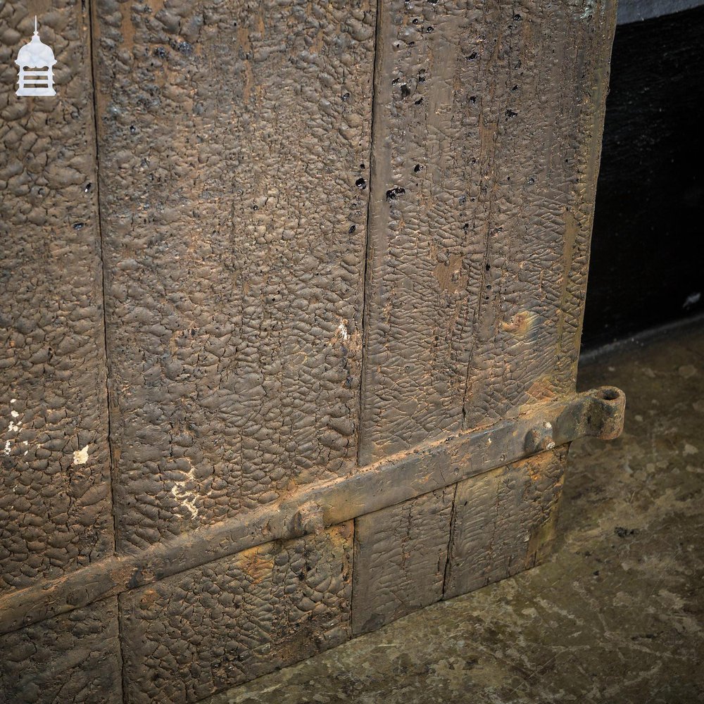 Large Ledged and Braced Barn Door with Strap Hinges and Bitumen Finish