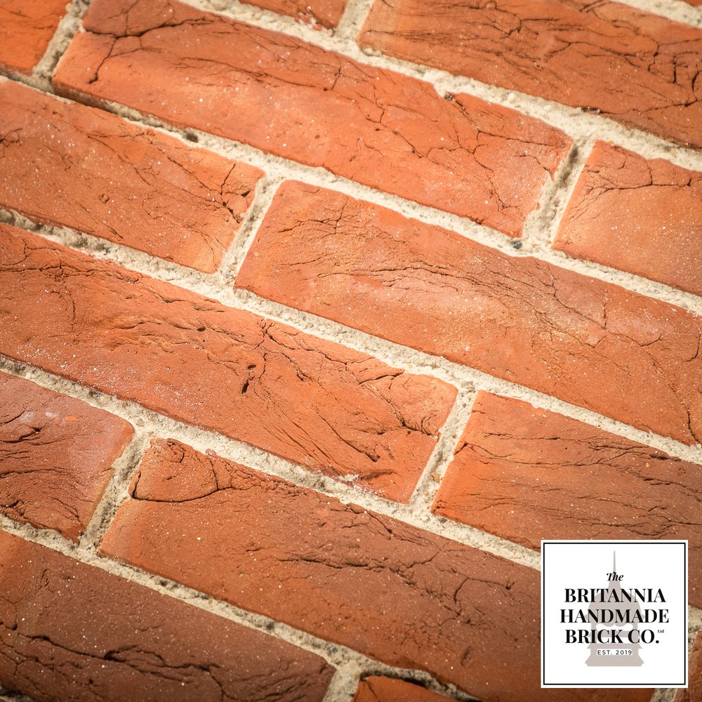 2 1/4" Handmade Red Brick, Period Style 2.25 Inch Facing Bricks