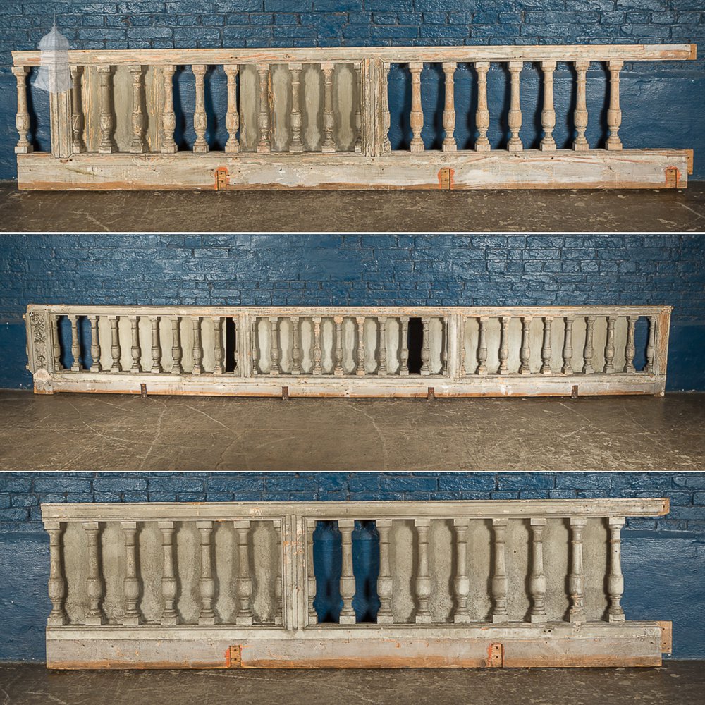 19th C Balcony Balustrade Comprises 12 Pieces a Run of 100 ft