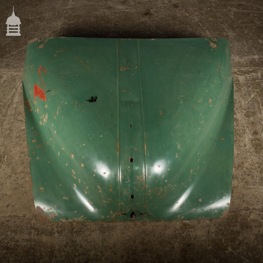 Vintage Green Morris Minor 1000 Bonnet with Distressed Paint