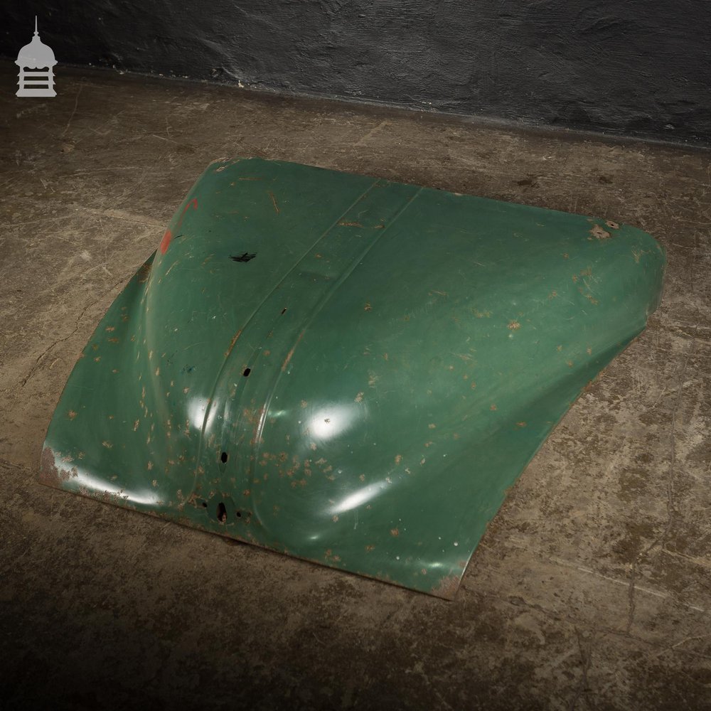 Vintage Green Morris Minor 1000 Bonnet with Distressed Paint