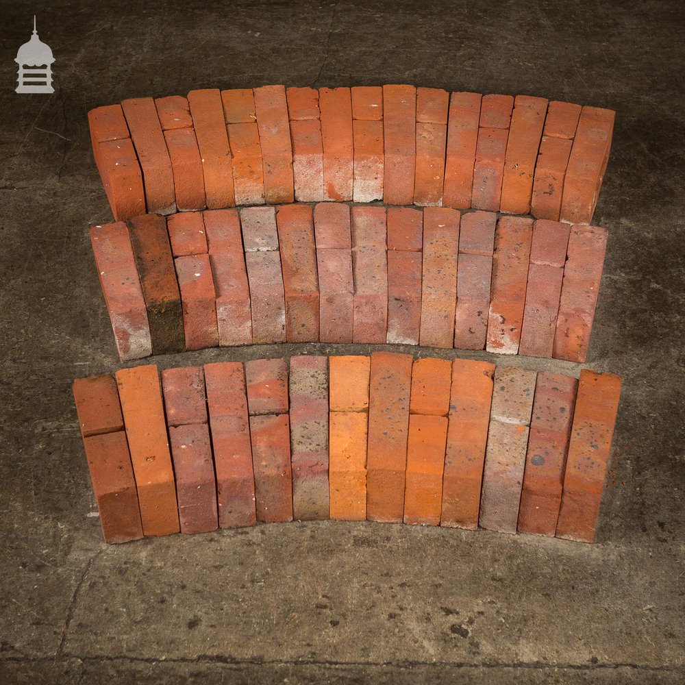 Batch of 24 Mixed Reclaimed Red Brick Window Header Arches