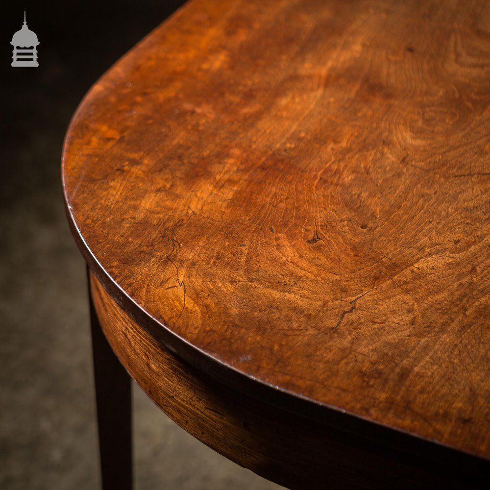 Pair of Regency Mahogany Single Plank Console Tables with Tapered Molded Legs