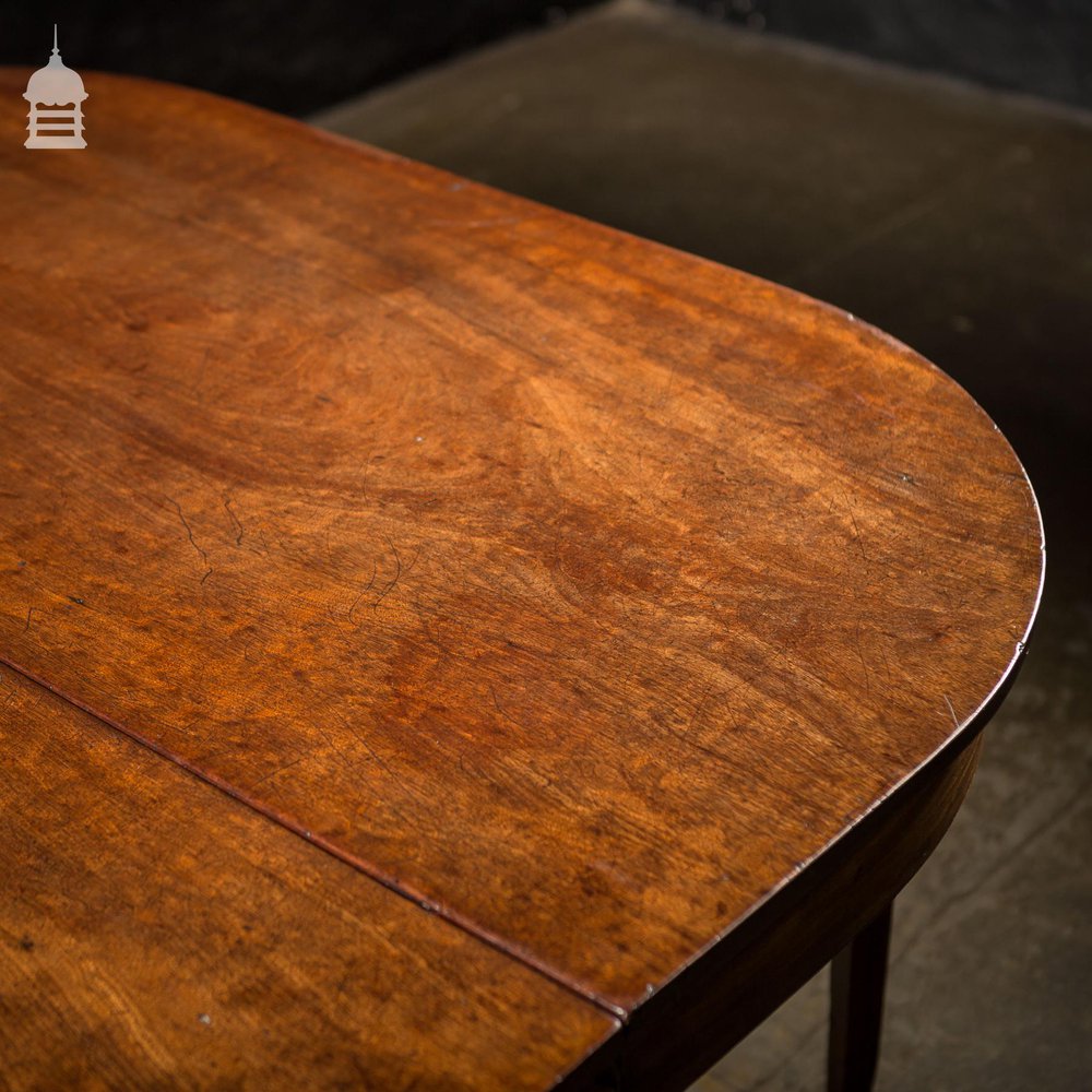 Pair of Regency Mahogany Single Plank Console Tables with Tapered Molded Legs