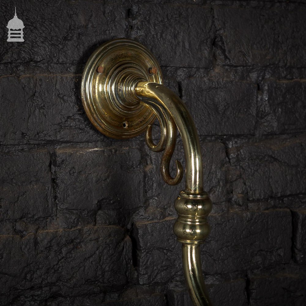 Pair of Brass Wall Mounted Gas Light Fittings