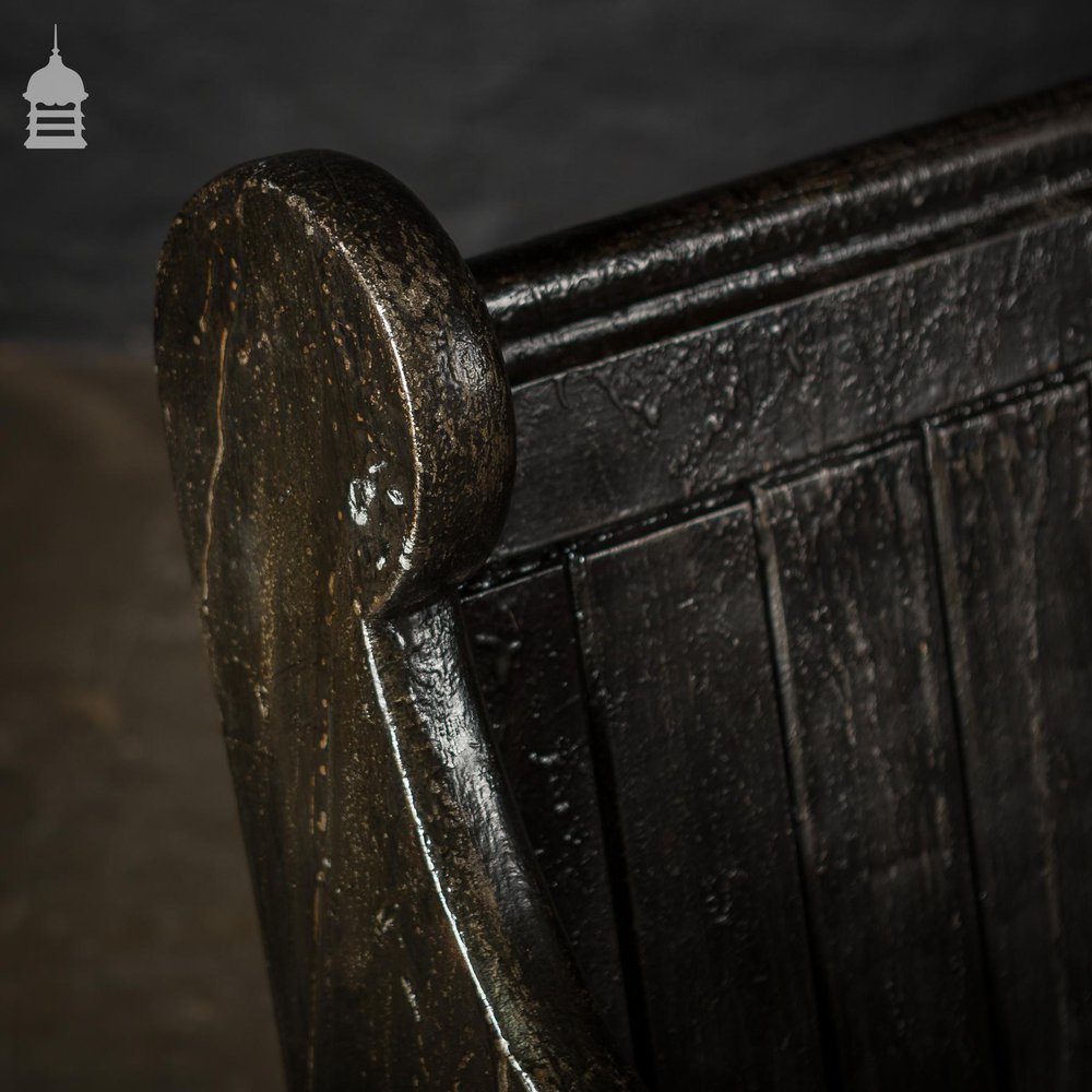 Reclaimed Pine Pew with Distressed Industrial Paint Finish