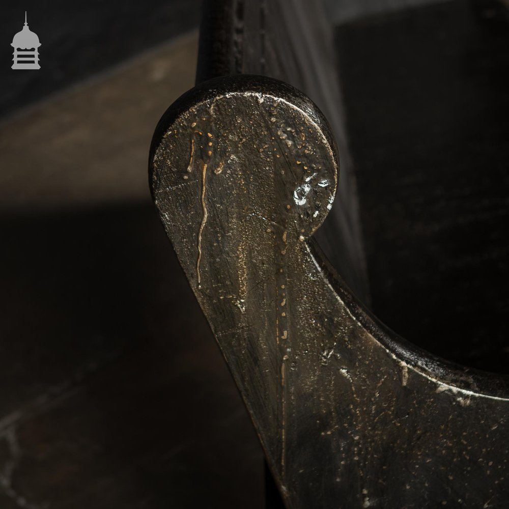 Reclaimed Pine Pew with Distressed Industrial Paint Finish