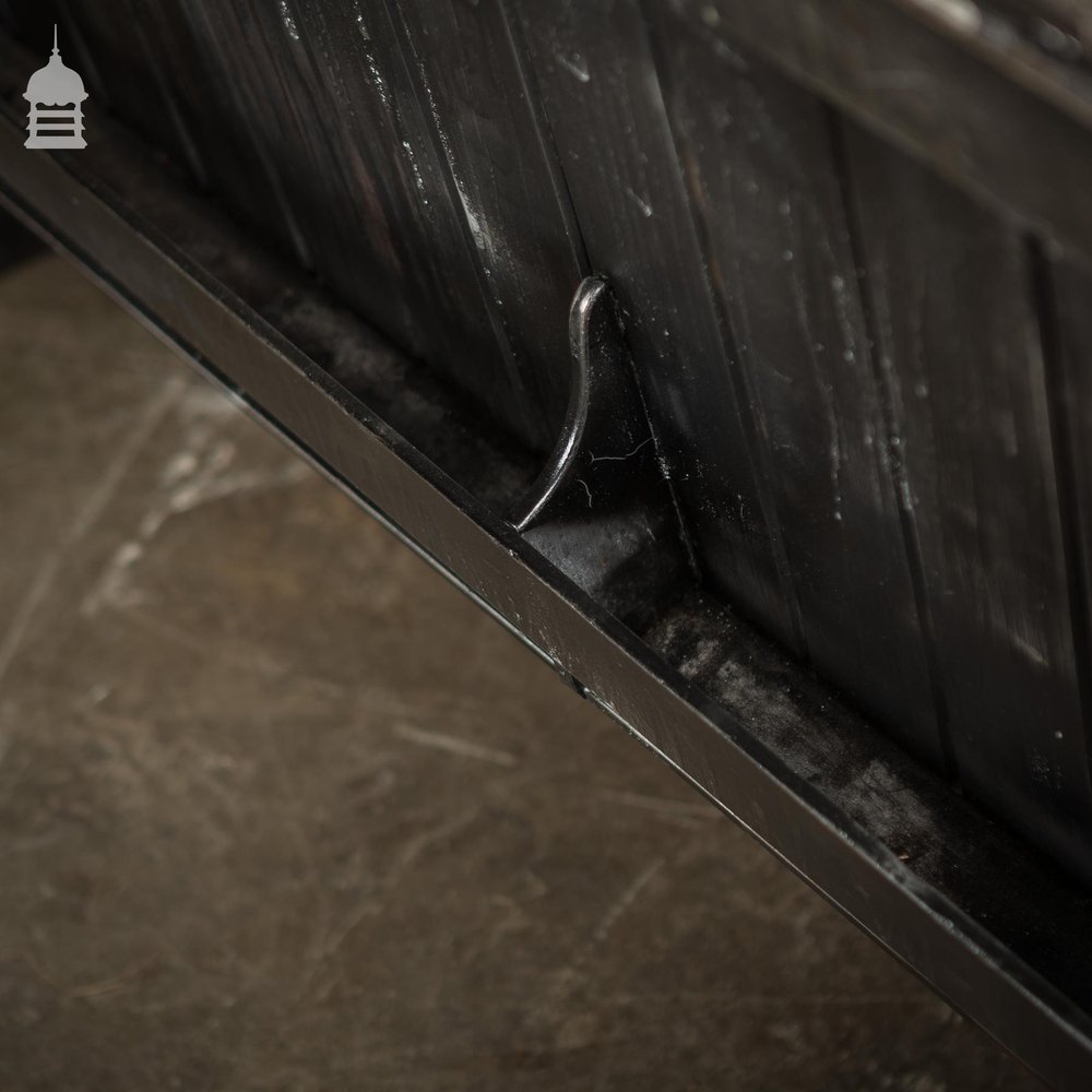 Reclaimed Pine Pew with Distressed Industrial Paint Finish