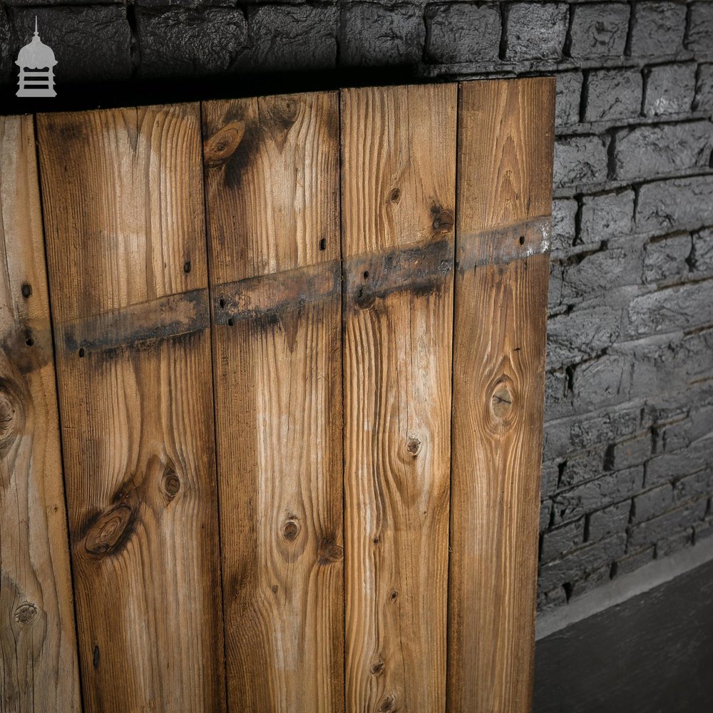 Rustic Pine Ledged and Braced Barn Door