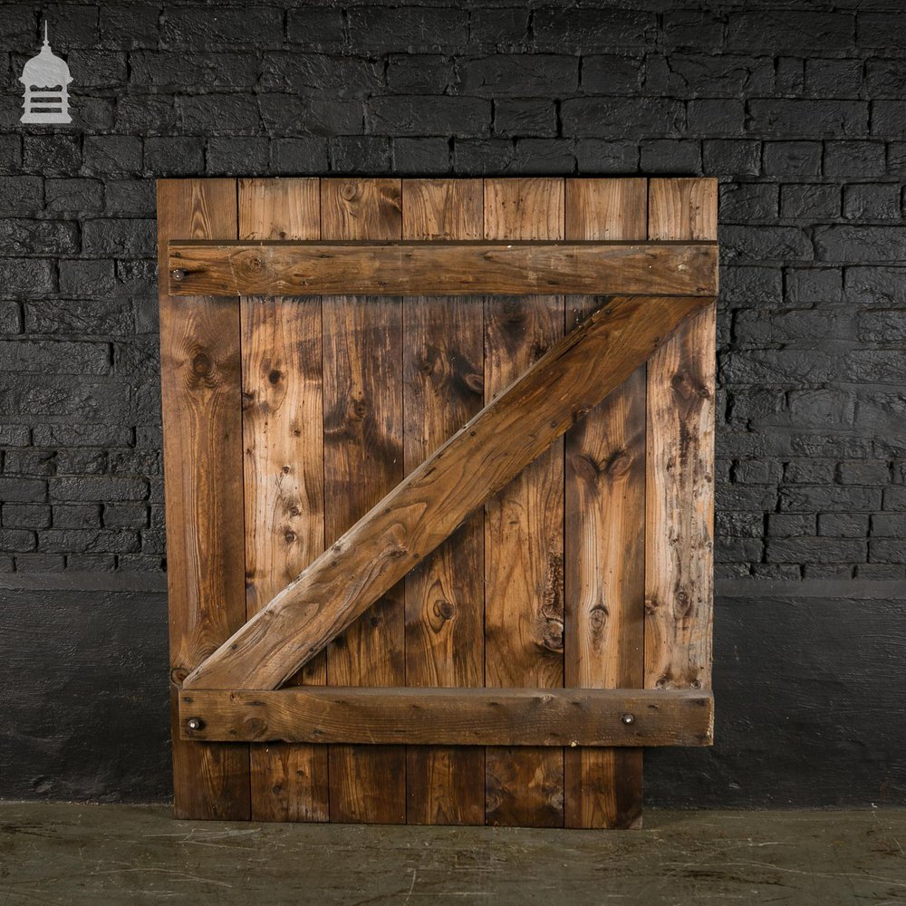 Rustic Pine Ledged and Braced Barn Door