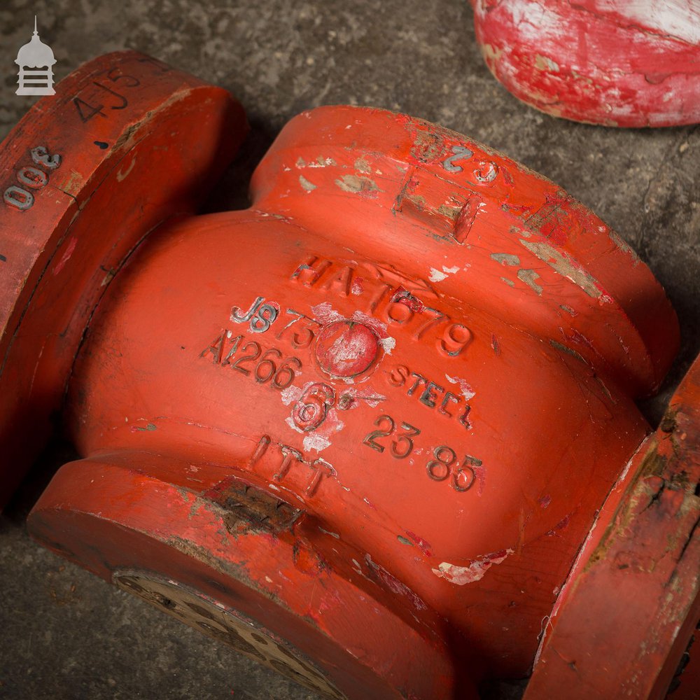 Batch of 6 Large Red Industrial Foundry Moulds