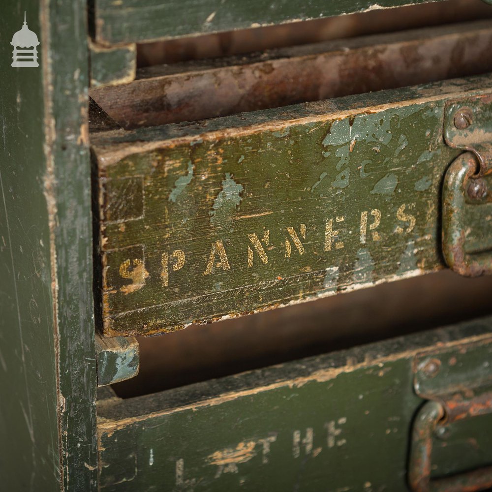 Industrial Green Tool Storage Drawer Unit