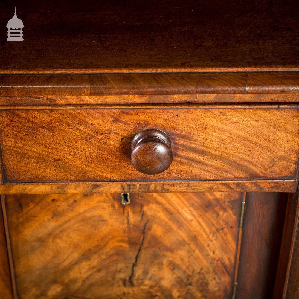 Regency Mahogany Sideboard with Tapering Fluted Legs