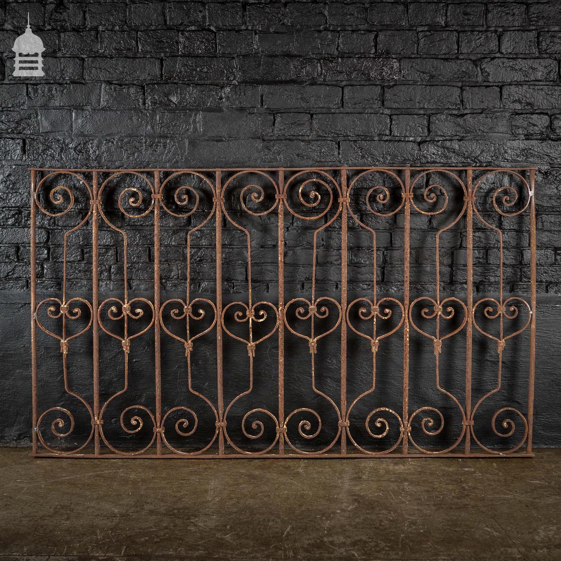 Early 19th C Decorative Wrought Iron Railing with Scroll Design ...