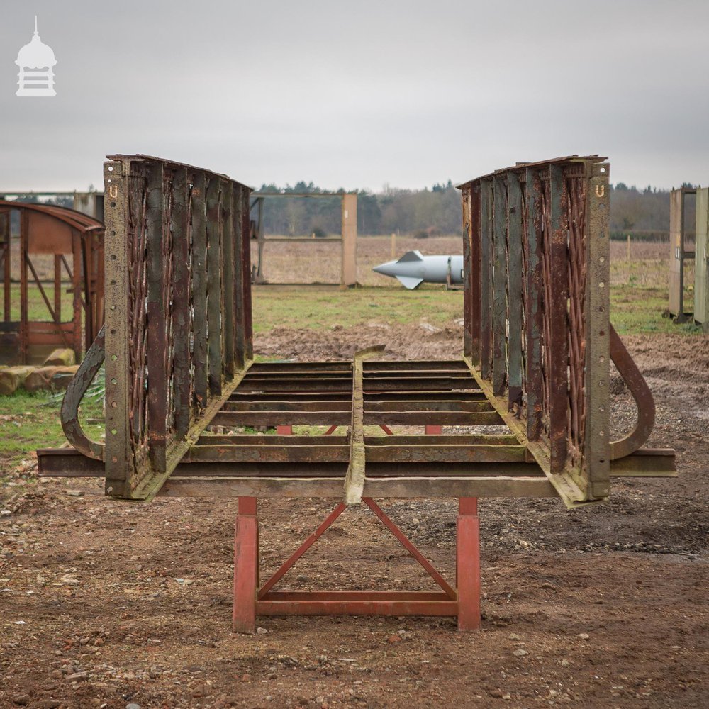 Large 40ft Industrial Victorian Riveted Wrought Iron Railway Footbridge