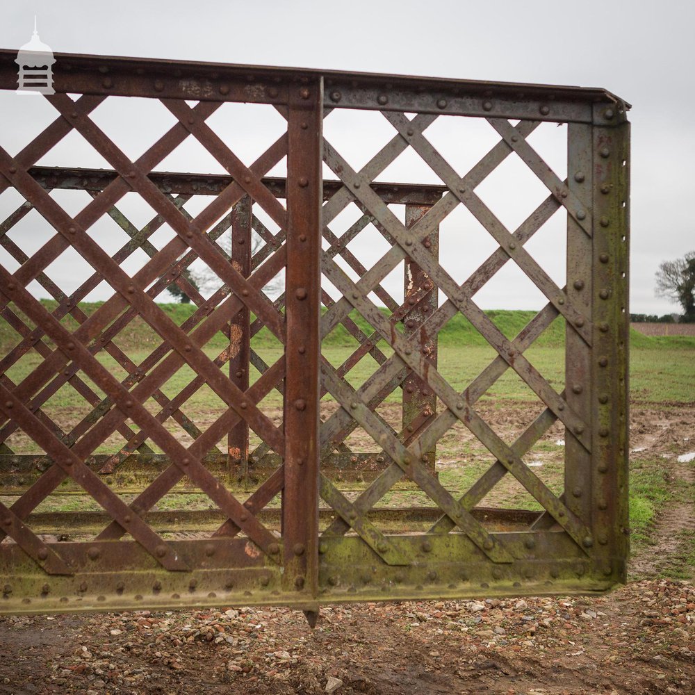 Large 40ft Industrial Victorian Riveted Wrought Iron Railway Footbridge