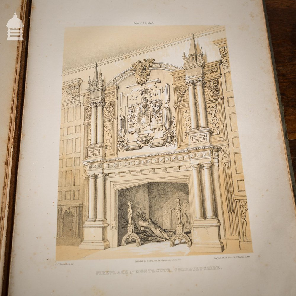 Rare Original Charles James Richardson Volume of Studies from Old English Mansions 1841