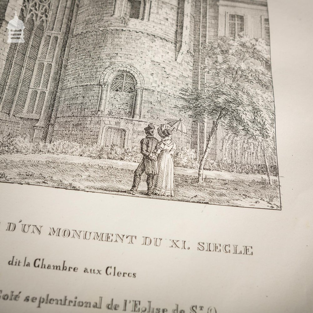 Rare Original Par F.T. De Jolimont Book of 'Most Remarkable Monuments Of The City Of Rouen' 1823