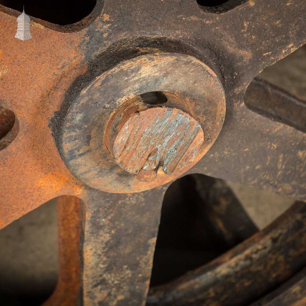 Large Industrial Cast Iron Cog Wheel Gear - 1.3 Metres in Diameter