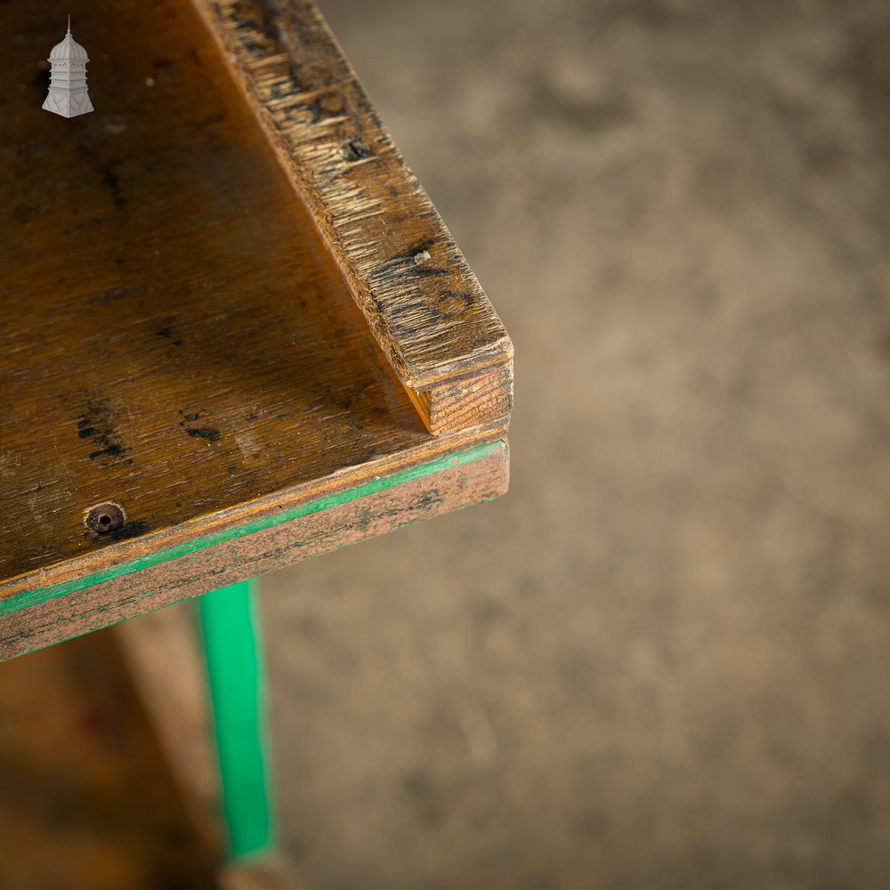 Vintage Green Industrial Wheeled Trolley